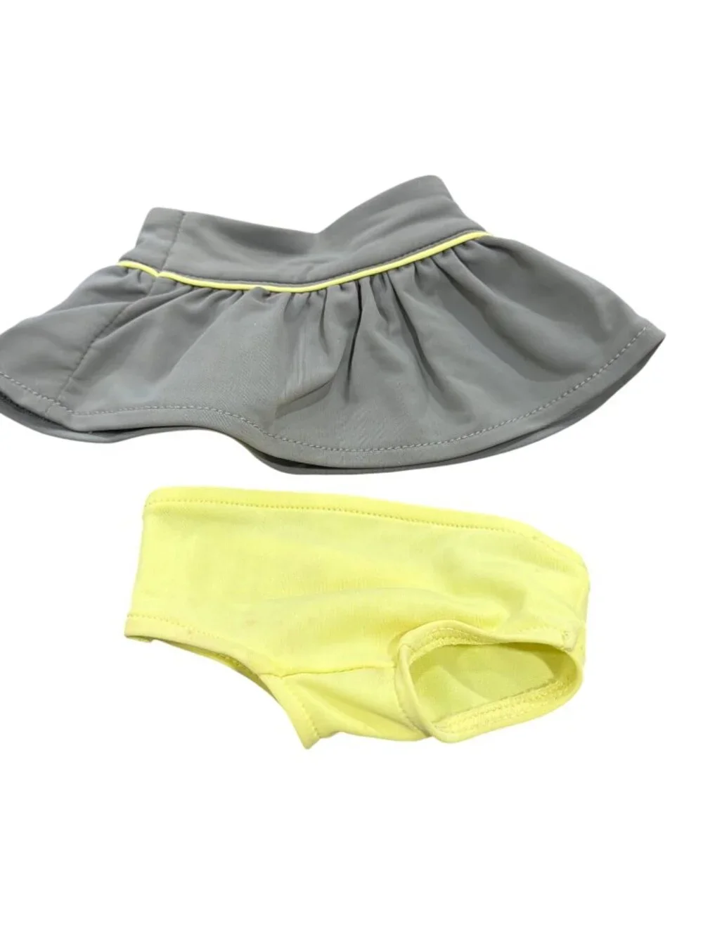American Girl Gray & Yellow Doll Skirt And Underwear Set